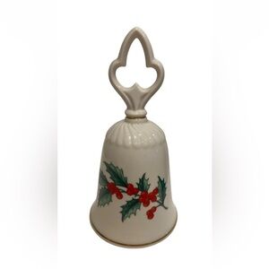 Pickard Holiday Bell With Holly Design Hand Decorated Fine China 6.5”Made In USA